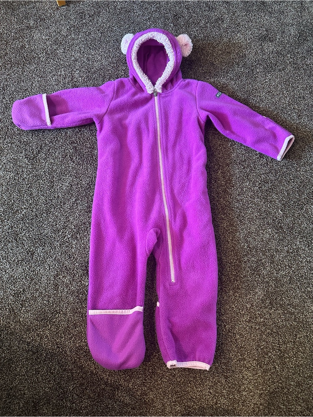 Columbia Purple Fleece Bunting Suit